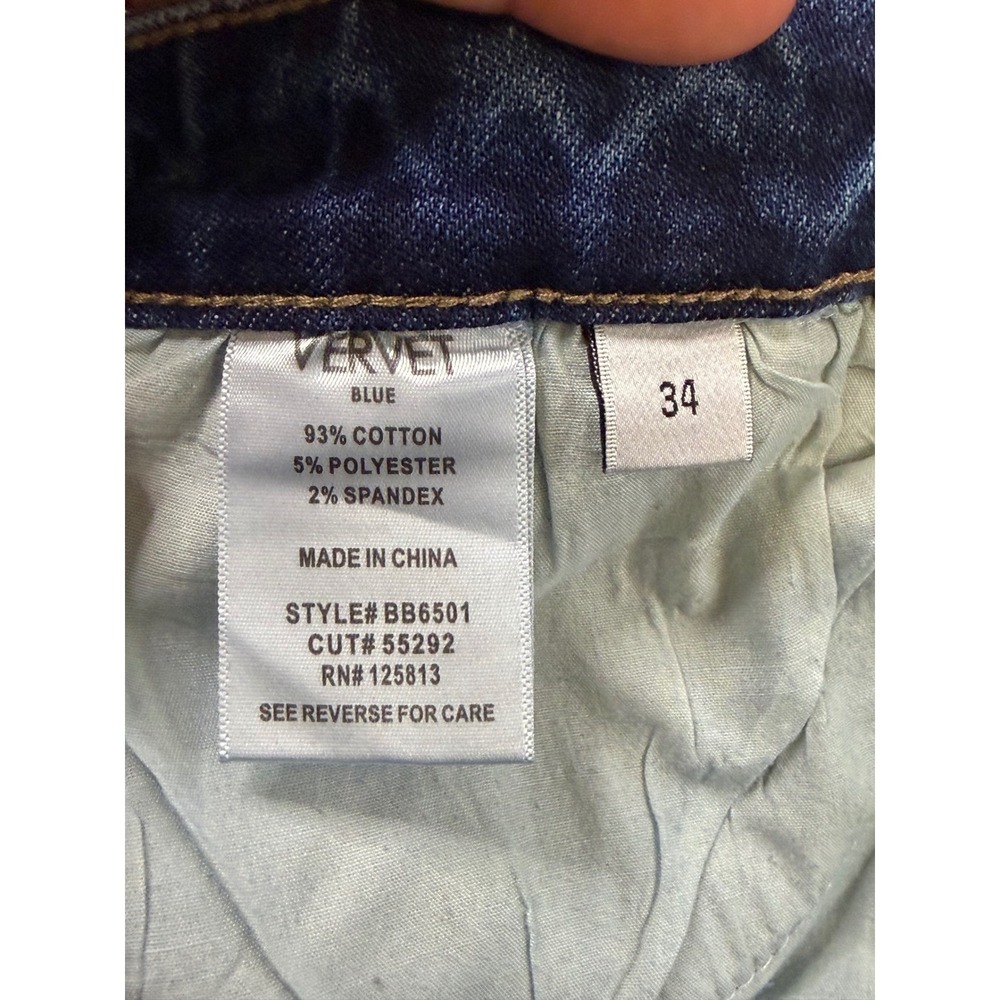 Vervet Women's Blue High Rise Flare Jeans Medium Wash Stretch Denim Sz 34 - Picture 6 of 7